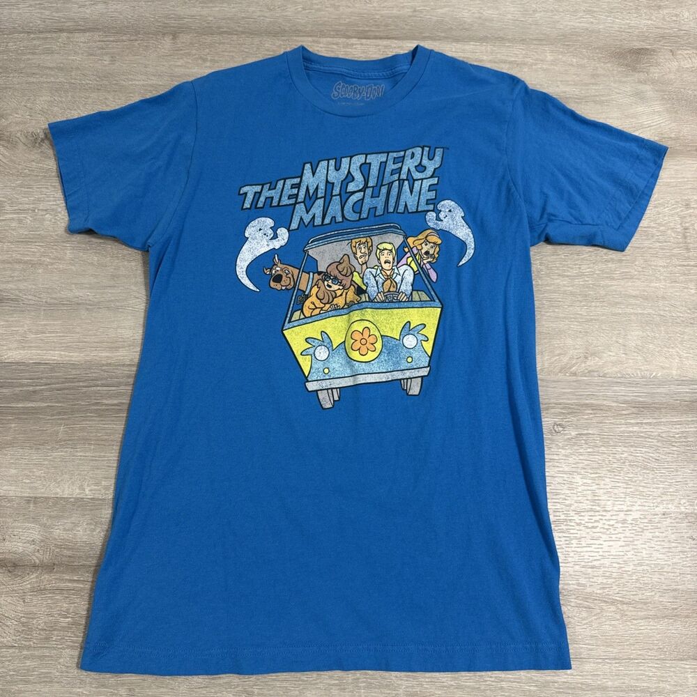 Scooby-Doo Shirt Mystery Machine Shaggy Fred Velma Daphne Men’s Medium Blue